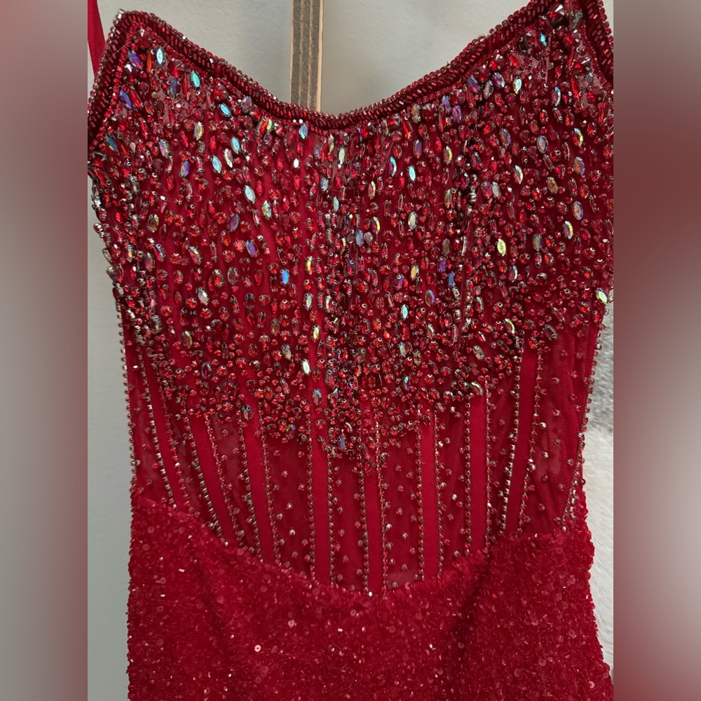 Ashley Lauren Ruby Strapless Homecoming Dress